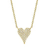 Shy Creation Jewelry - Kate 14K Yellow Gold 0.11 ct Diamond Pavé Small Heart Necklace | Manfredi Jewels