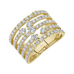 Shy Creation Jewelry - Kate 14K Yellow Gold Diamond Ring | Manfredi Jewels