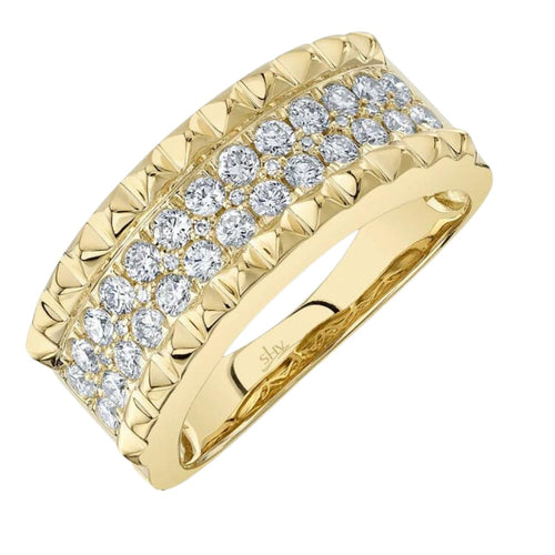 Shy Creation Jewelry - Kate 14K Yellow Gold Diamond Ring | Manfredi Jewels