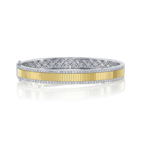 Kate 14K Yellow & White Gold 1.06 ct Diamond Bangle Bracelet