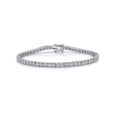 Shy Creation 14K White Gold 2.02 ct Diamond Tennis Bracelet