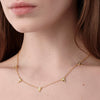 Temple St Clair Jewelry - Temple 18K Yellow Gold Five Diamond Stations Necklace | Manfredi Jewels