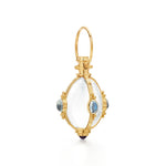 Temple St Clair Jewelry - Amulet 18K Yellow Gold Blue Moonstone & Tanzanite Pendant | Manfredi Jewels