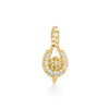 Temple St Clair Jewelry - Amulet 18K Yellow Gold Horseshoe Blue Moonstone & Diamond Pendant | Manfredi Jewels