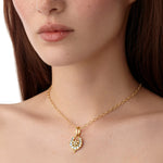 Temple St Clair Jewelry - Amulet 18K Yellow Gold Horseshoe Blue Moonstone & Diamond Pendant | Manfredi Jewels