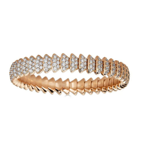 Zydo Italy Jewelry - 18K Yellow Gold Diamond Multi Element Stretch Bracelet | Manfredi Jewels