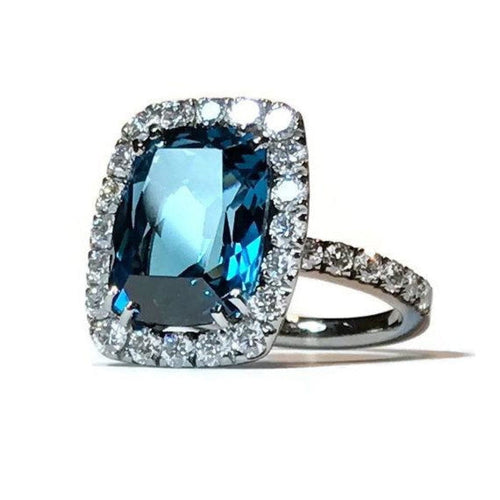 A & Furst Jewelry - Dynamite Cocktail Ring with London Blue Topaz and Diamonds | Manfredi Jewels