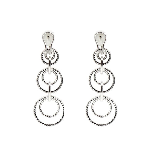 Estate Jewelry - 18K White Gold Art Deco Drop Earrings | Manfredi Jewels