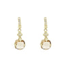 Estate Jewelry - 18K Yellow Gold Topaz and Diamond Earrings | Manfredi Jewels