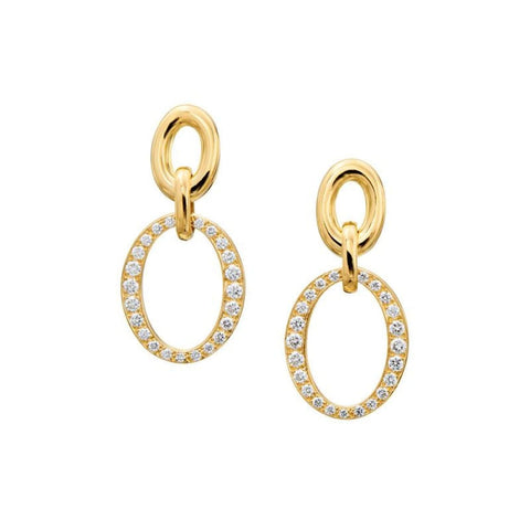 Gumuchian Carousel 18k Yellow Gold Double Link Diamond Earrings ...