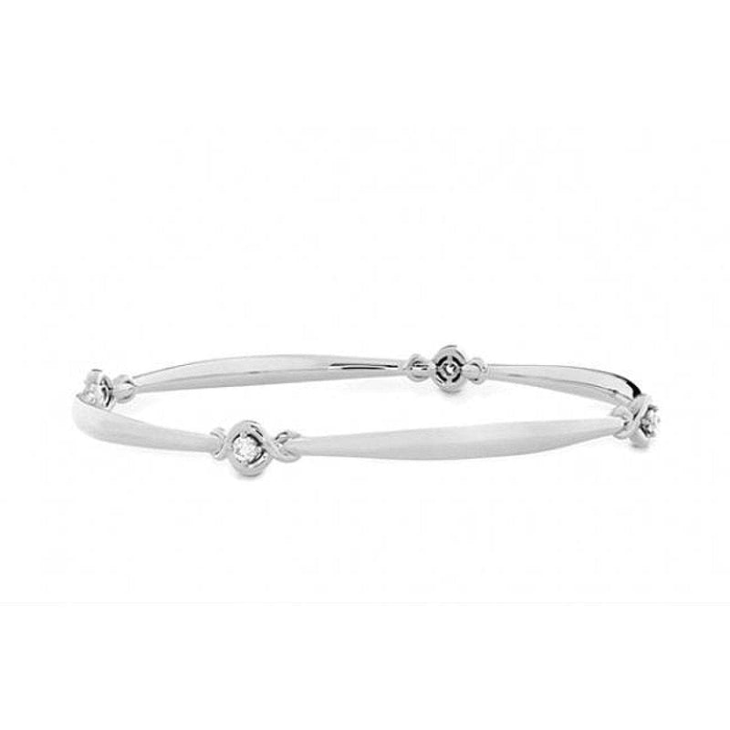 Hearts On Fire Jewelry - Optima Four Station Diamond Bangle | Manfredi Jewels