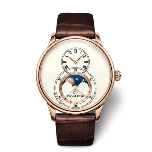 Jaquet Droz Watches - Grande Seconde Moon Ivory Enamel | Manfredi Jewels