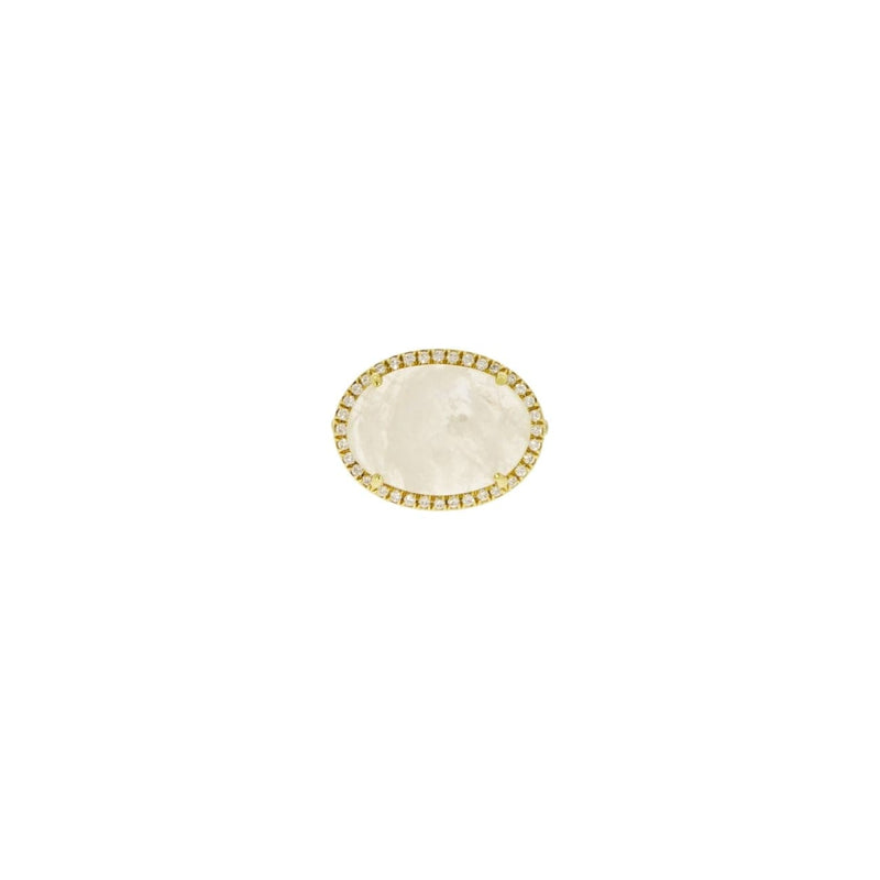 Lauren K Jewelry - Moonstone & Diamond Yellow Gold Ring | Manfredi Jewels