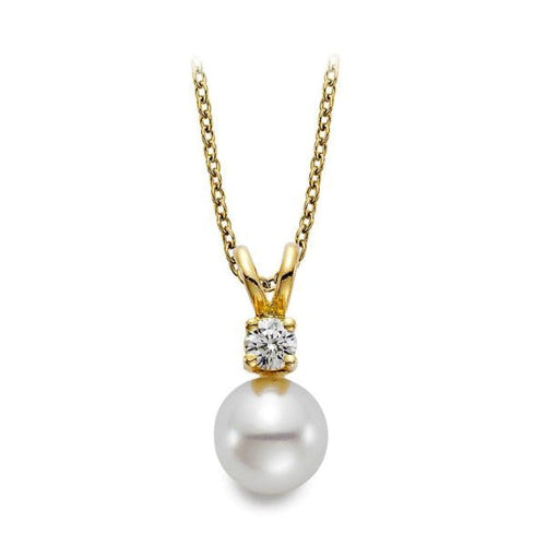 Manfredi Jewels - Akoya Cultured Pearl & Diamond Pendant