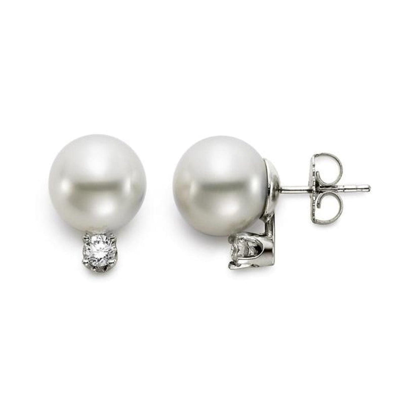 Manfredi Jewels - South Sea Cultured Pearl Diamond Stud Earring