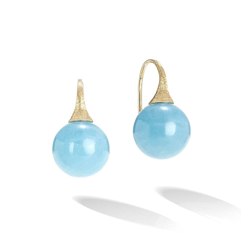 Marco Bicego Jewelry - 18KT YELLOW GOLD AQUA AFRICA BOULE DROP EARRINGS | Manfredi Jewels