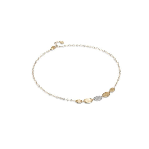 Lunaria Collection 18K Yellow Gold and Diamond Petite Half Collar Necklace