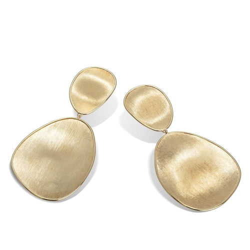 Marco Bicego Jewelry - Lunaria Collection 18K Yellow Gold Large Double Drop Earrings | Manfredi Jewels