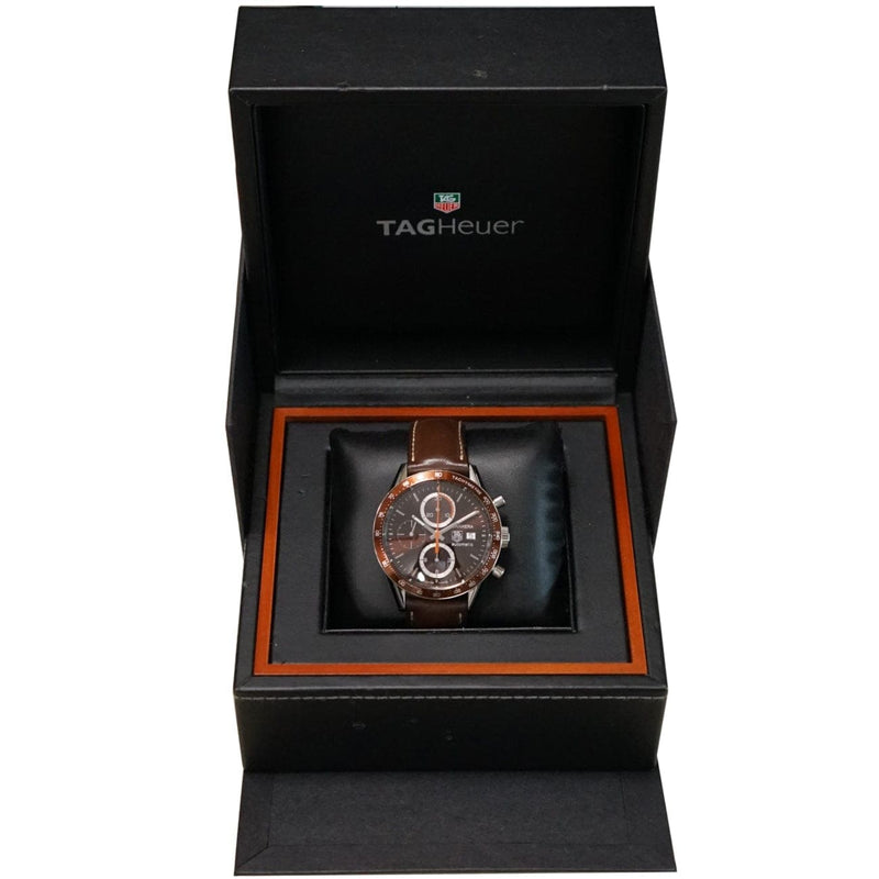 Pre-owned Tag Heuer Carrera Chronograph Brown Dial - Pre-owned Watches ...