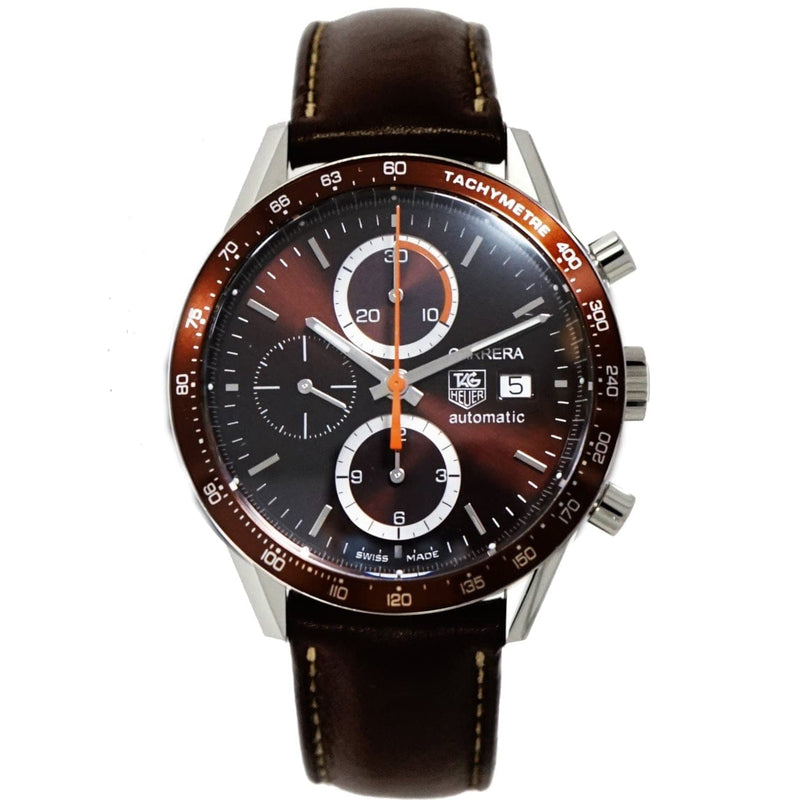 TAG Heuer Carrera Chronograph Watch Leather Strap