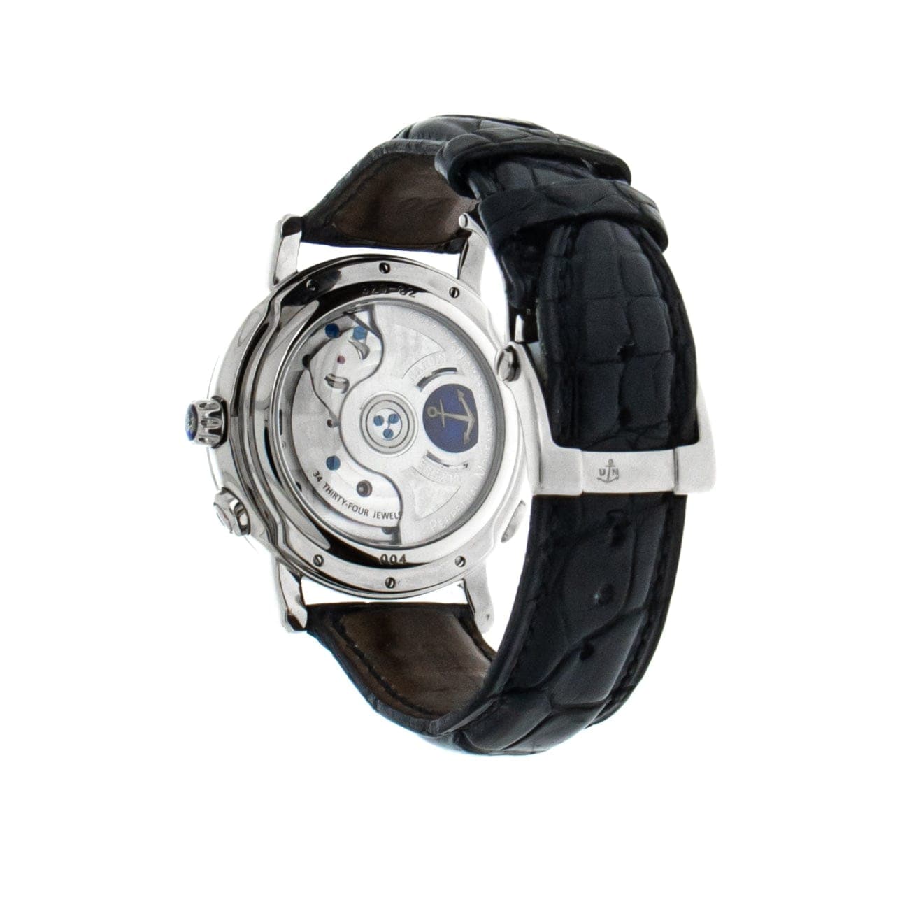 Pre - owned Ulysse Nardin Gmt + / - perpetual Calendar In White Gold ...