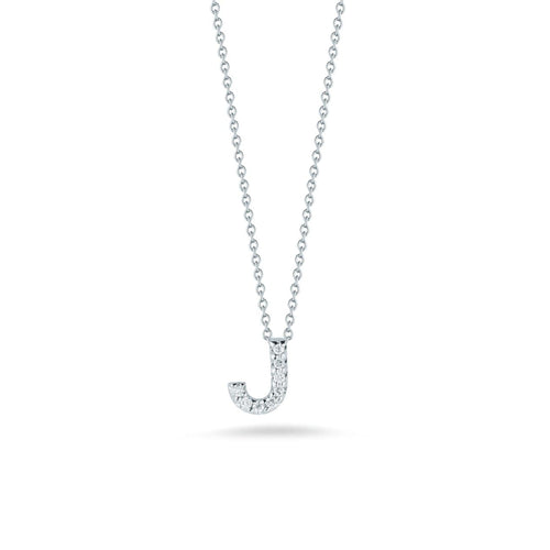 Roberto Coin Jewelry - LOVE LETTER J PENDANT WITH DIAMONDS | Manfredi Jewels