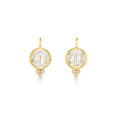 18K Moonface Earrings